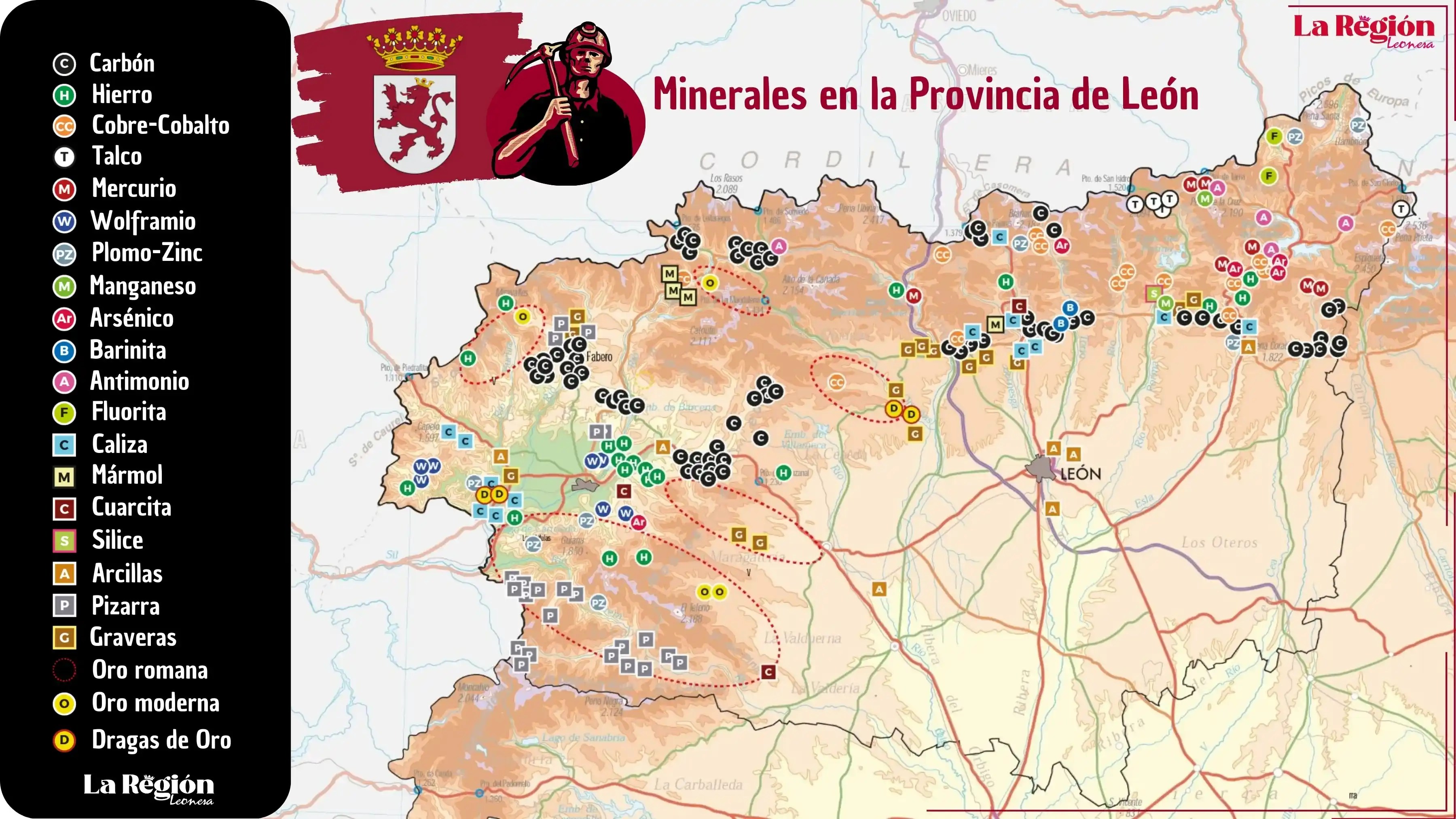 Minerales en la Provincia de León
