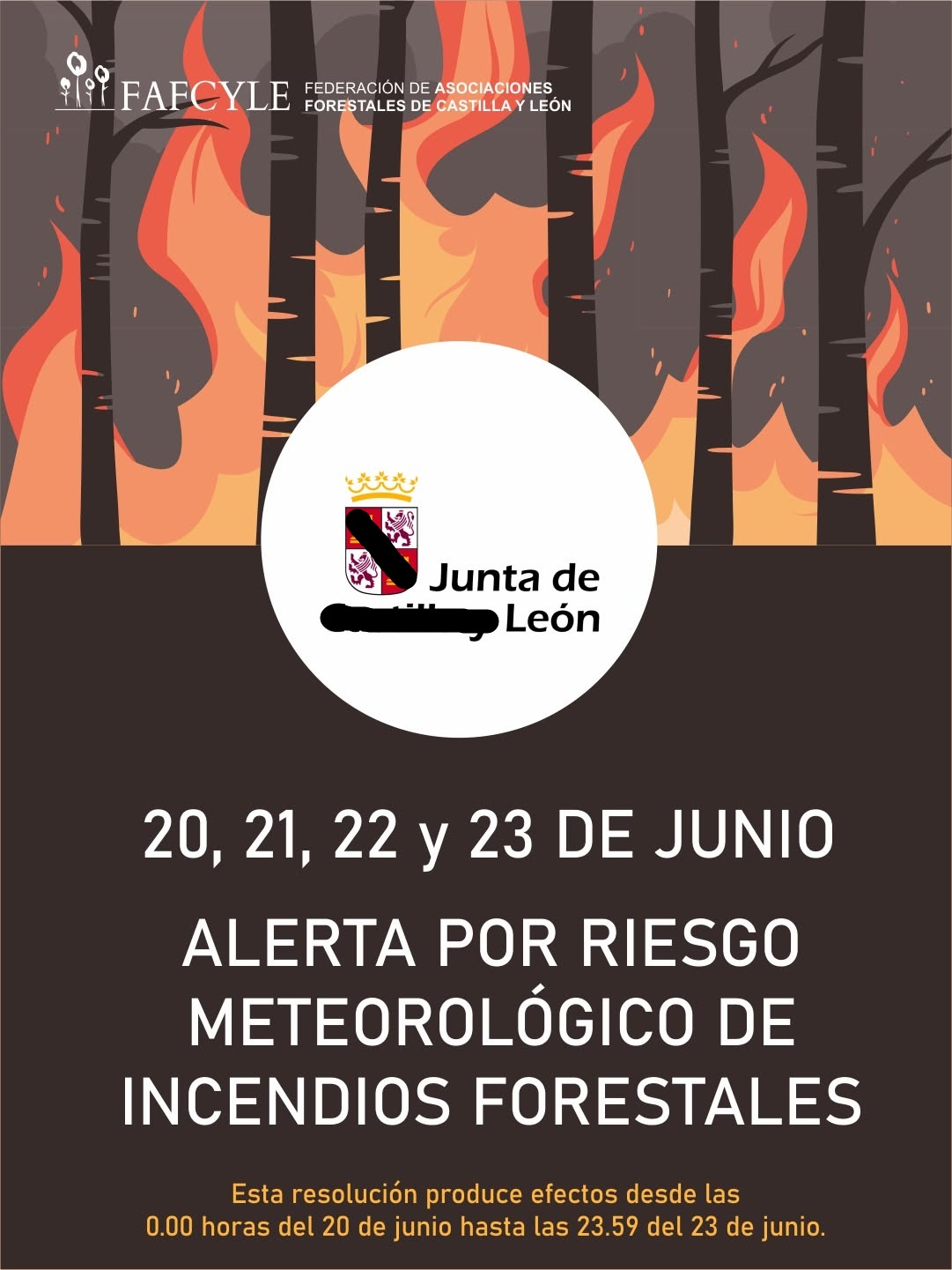 Alerta oficial por riesgo de incendios: Restricciones y prohibiciones del 20 al 23 de junio