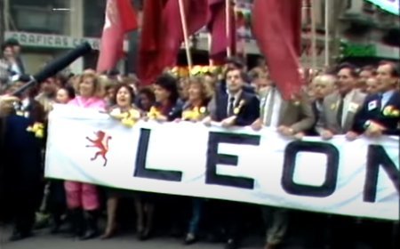 Manifestación por la Autonomía de León. 1984