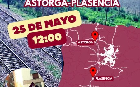 Concentración por el tren Astorga-Plasencia