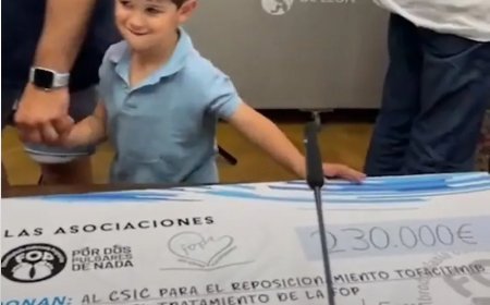 Un cheque por la vida: Darío y Valentina recaudan 230.000€ contra la FOP