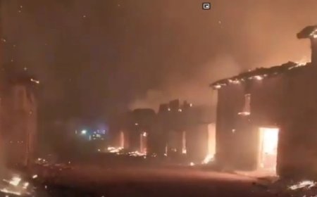 Un pueblo entero reducido a cenizas