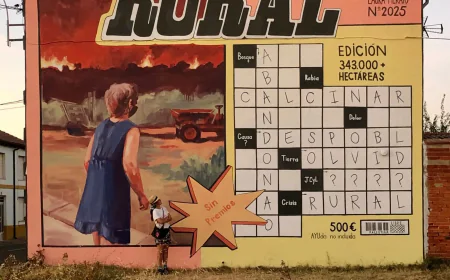 “Arde el rural”: el mural que da voz al fuego y a la memoria