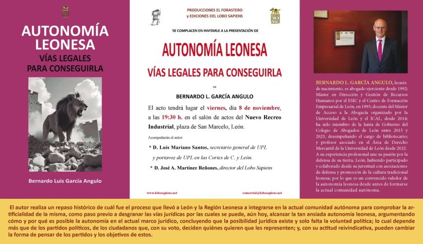 Presentación de "Autonomía leonesa, vías legales para conseguirla"