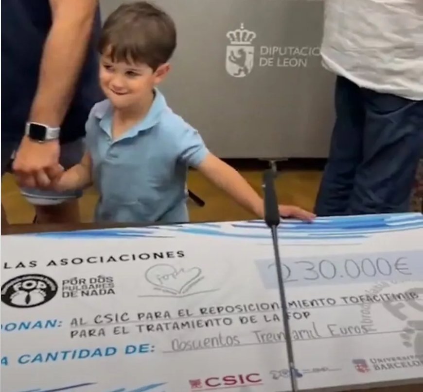 Un cheque por la vida: Darío y Valentina recaudan 230.000€ contra la FOP