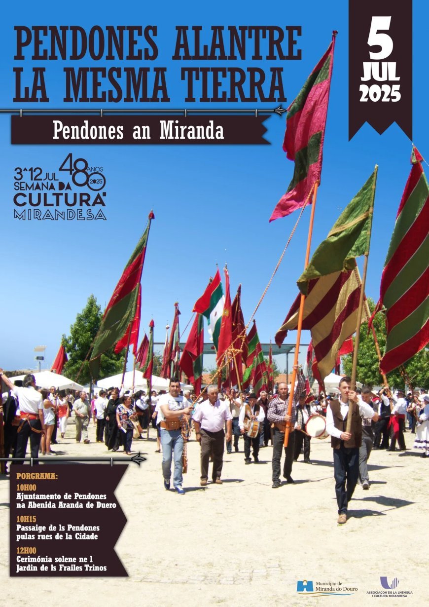 Concentración transfronteriza de pendones leoneses en Miranda