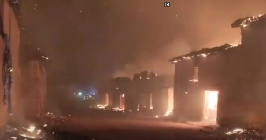 Un pueblo entero reducido a cenizas