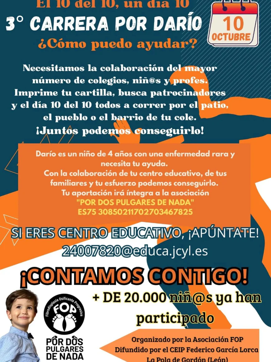 El 10 del 10, un día de 10 por Darío: Tercera carrera solidaria contra el FOP