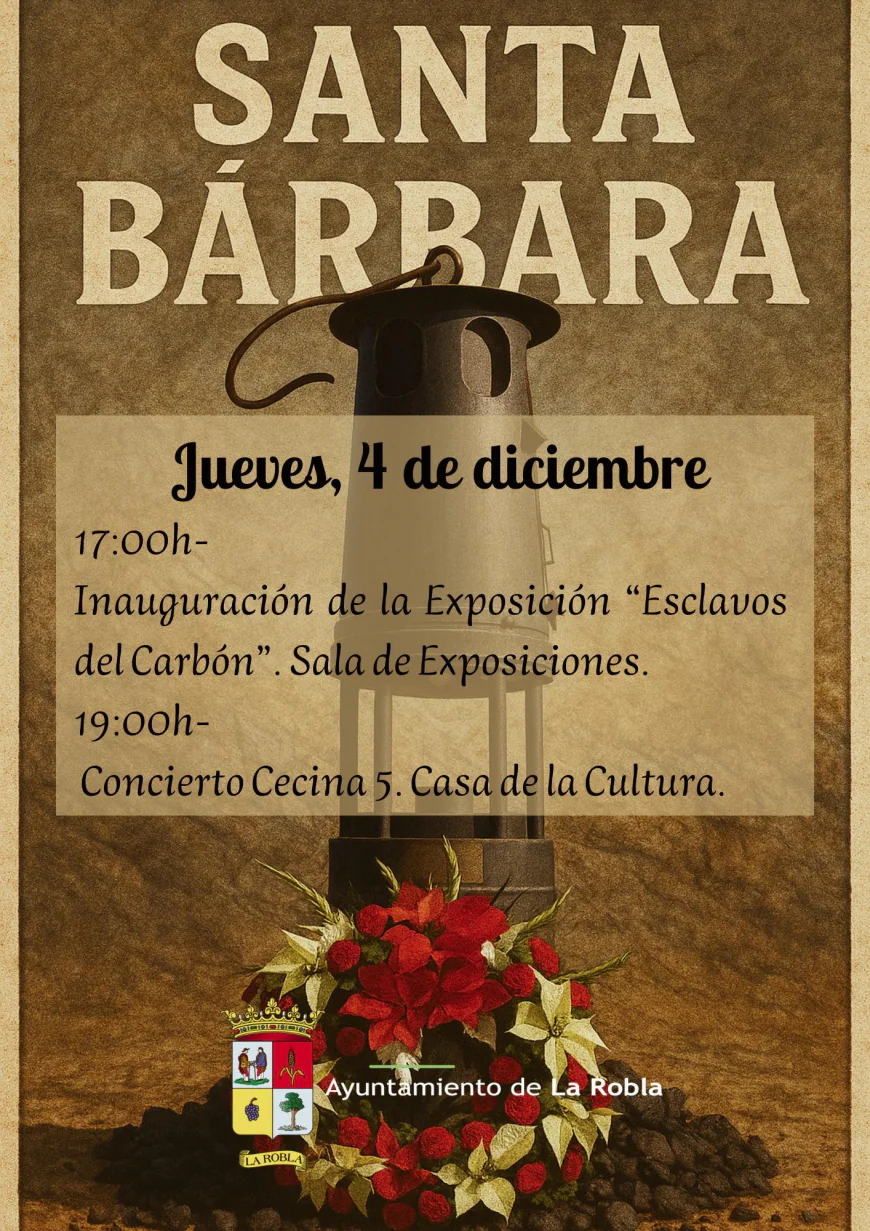 La Robla celebra Santa Bárbara con cultura y memoria minera